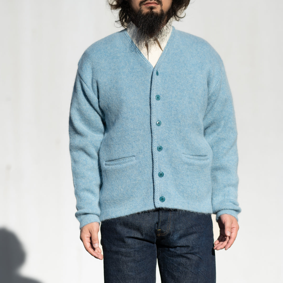 Alpaca Mohair Cardigan light blue – BONCOURA Official Online Store