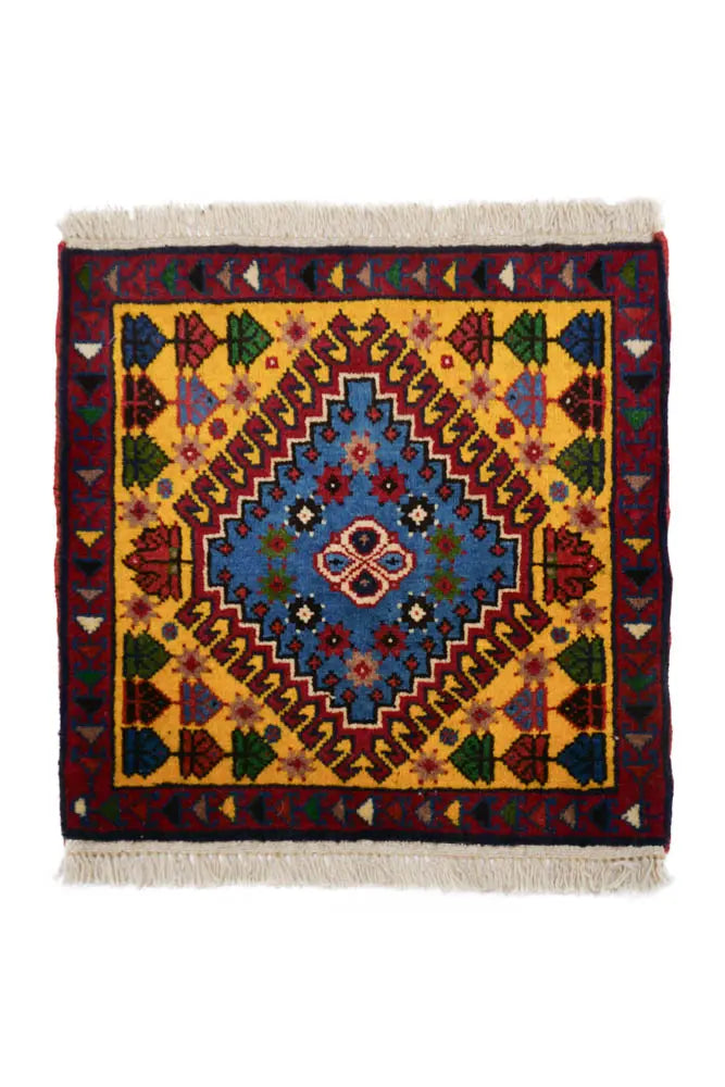 ペルシャ絨毯 ヤラメ 約43cm x 46cm｜SATHI RUGS