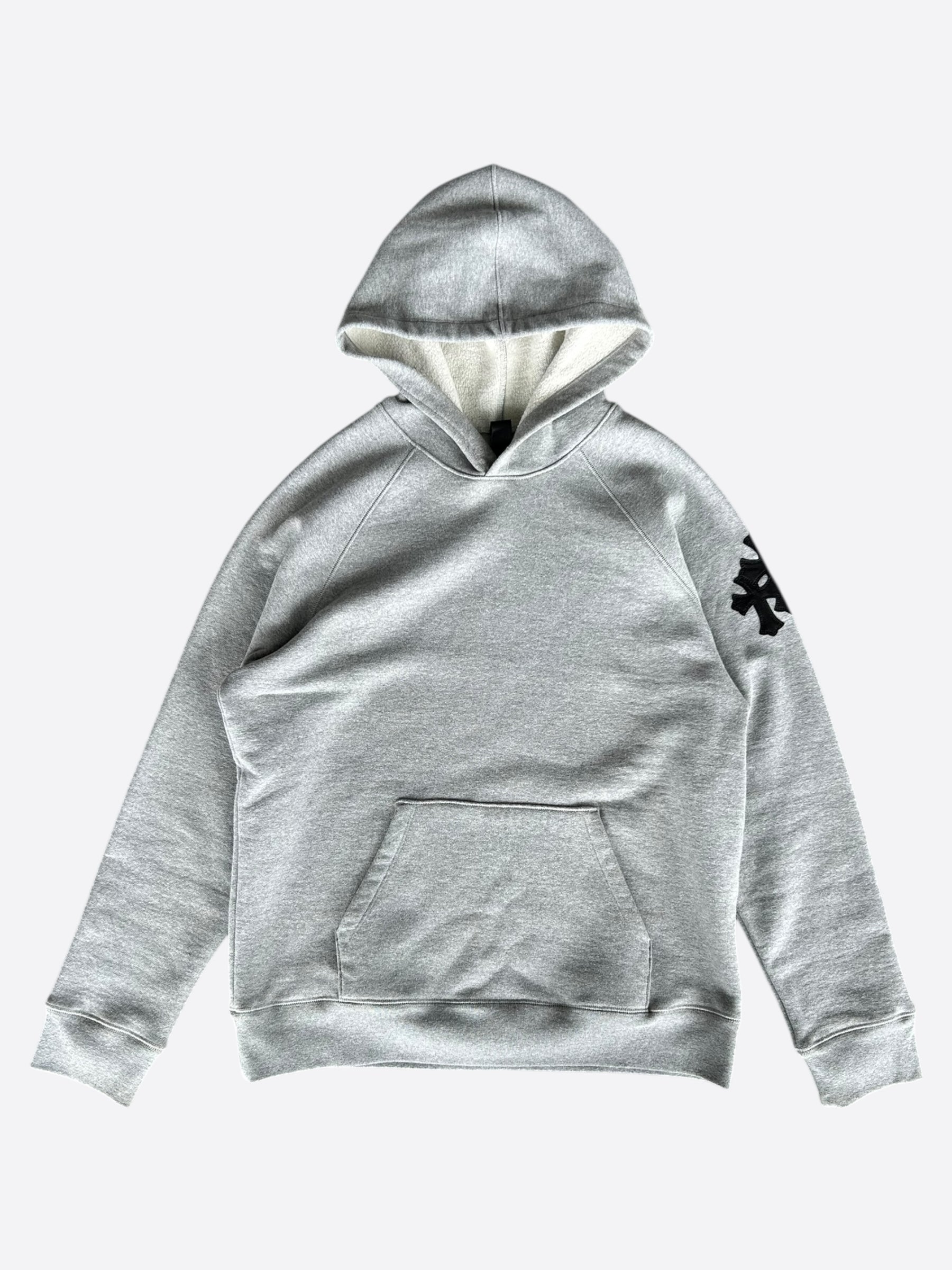 Chrome Hearts Grey & Black Triple Cross Patch Paper Jam Hoodie