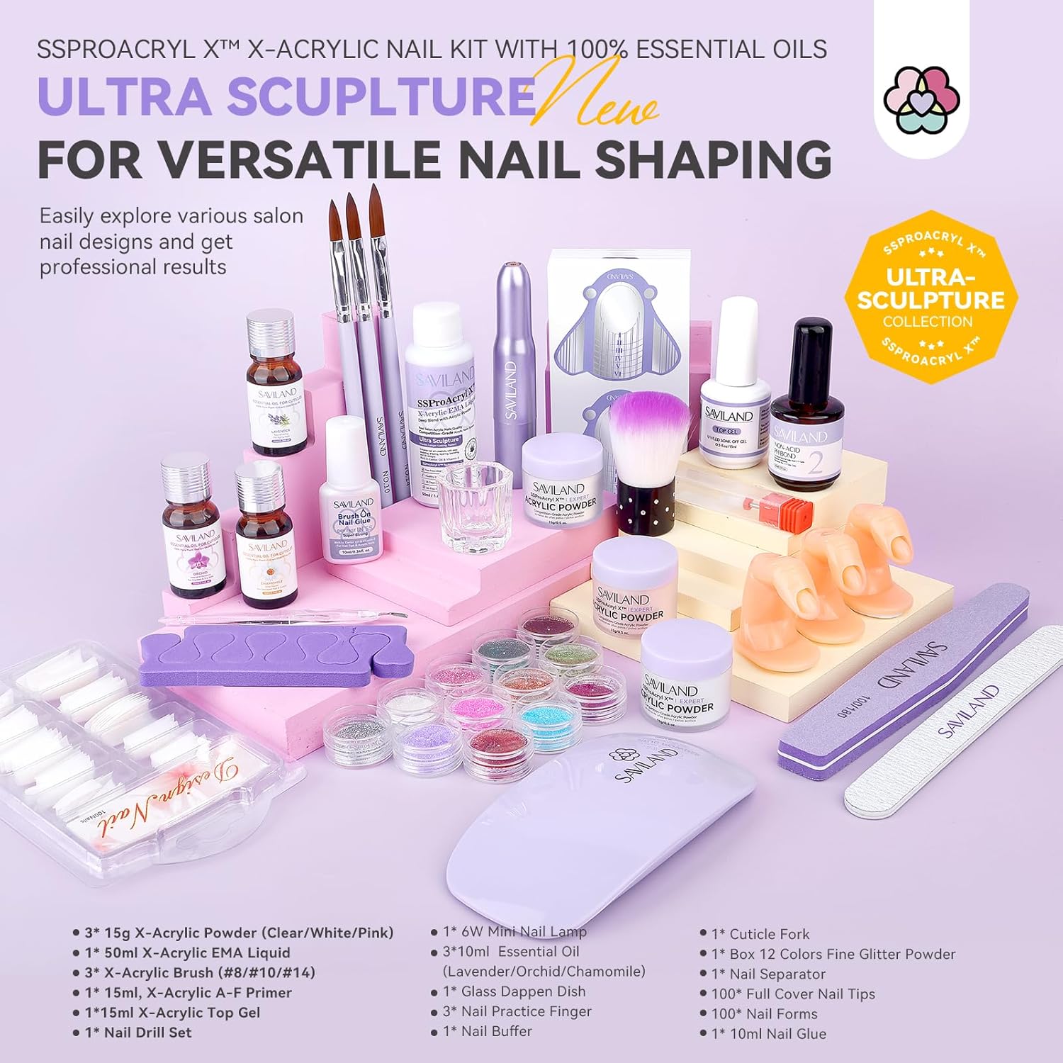 SSPro Acryl X Acrylic Nail Kit with Drill - Saviland Official