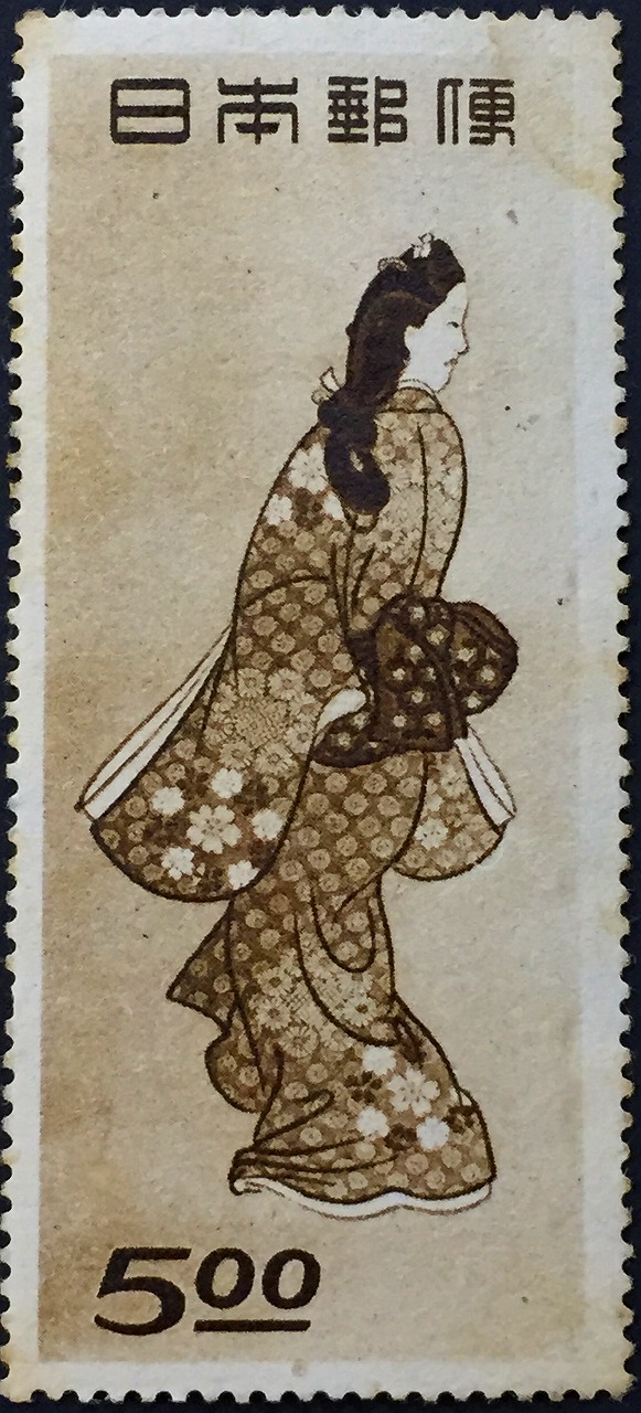 銭単位切手 昭和23年 見返り美人 5面シート シミあり 9000円 銭