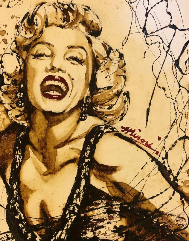 コーヒーで描かれたminoriのアート - オリジナルドリップバッグ