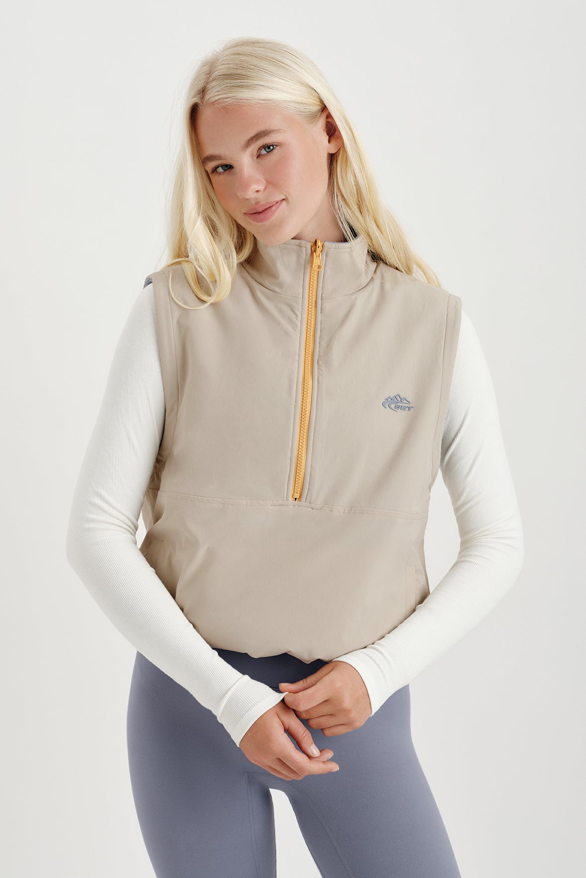 MICROFLEECE/NYLON DUET REVERSIBLE VEST - ANDES – SET ACTIVE