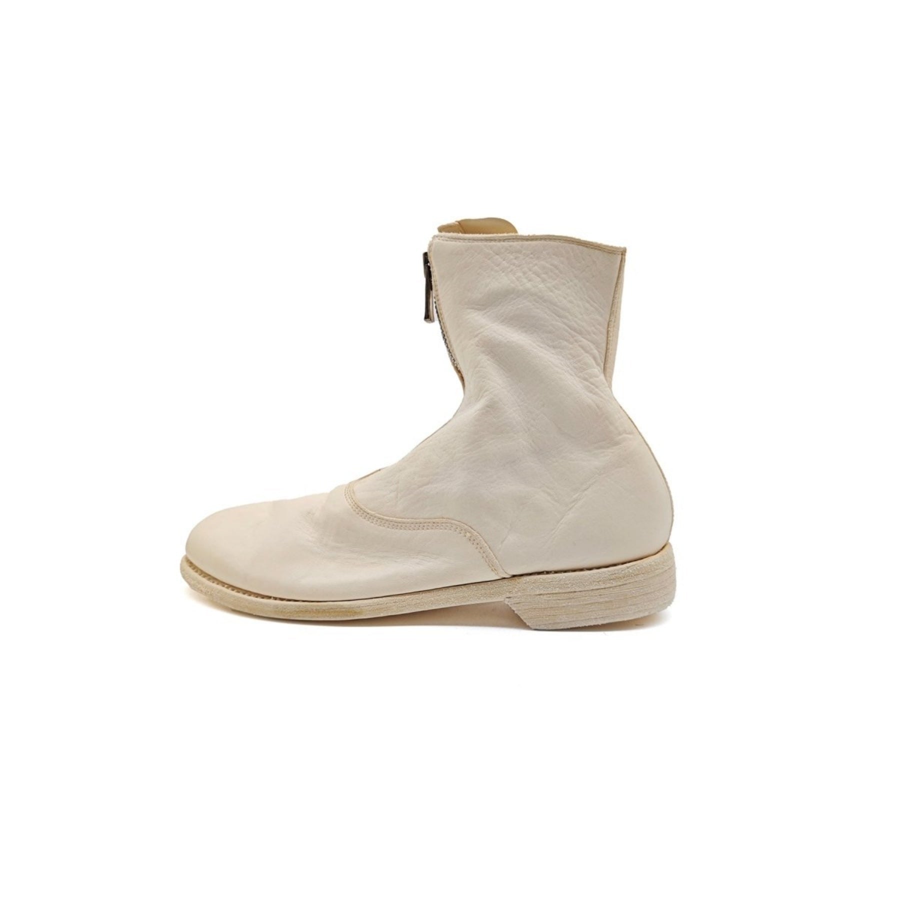 GUIDI 210 White Horse Full Grain Front Zip Leather Boots-SRM