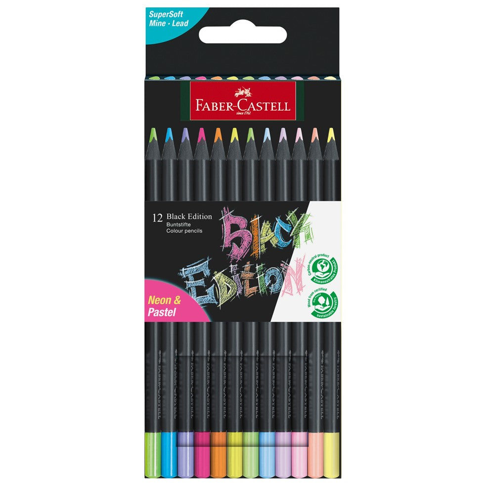 Black Edition 色鉛筆 ネオン＆パステル12色 – ファーバーカステル公式