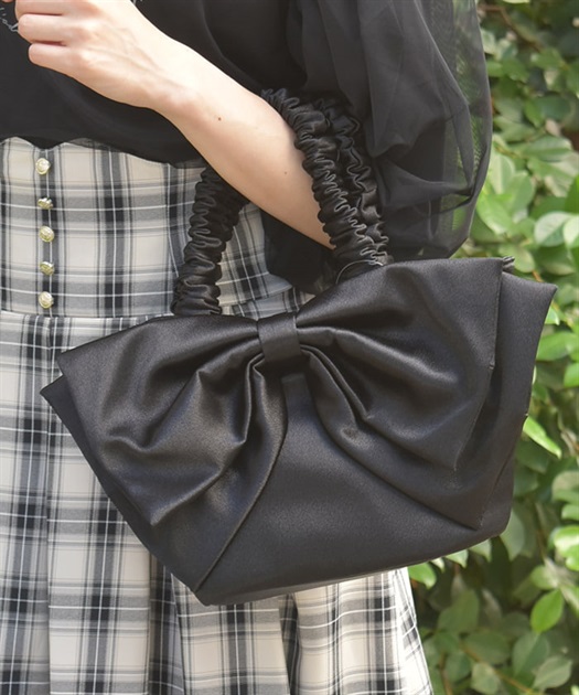 ビッグリボンサテントート【期間限定価格】【2BUY10%OFF対象商品