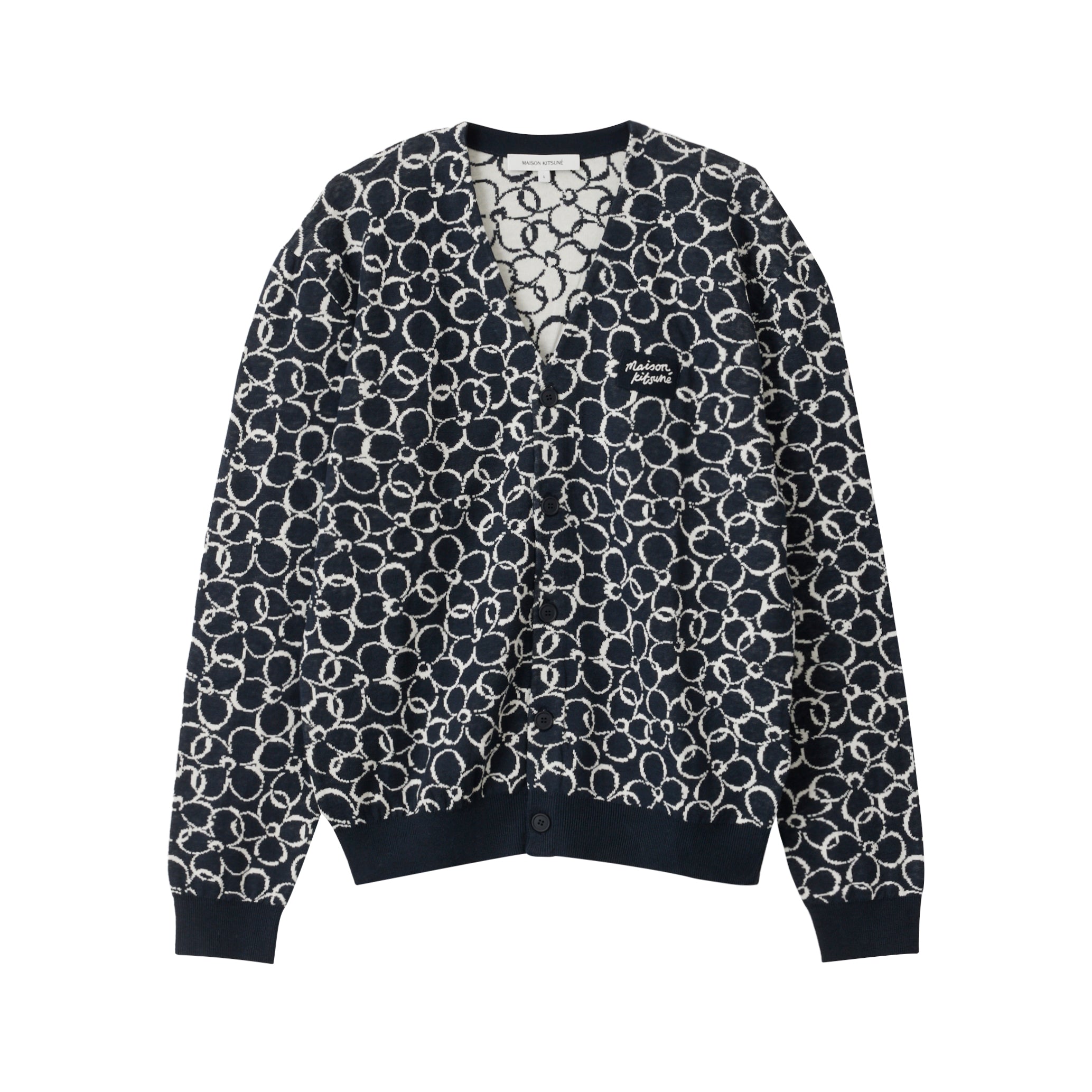 メゾンキツネ】アブストラクト デイジー ジャカード カーディガン – GQ