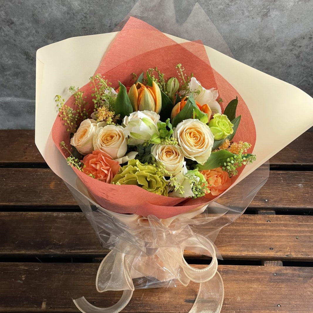 元気みなぎるオレンジブーケ