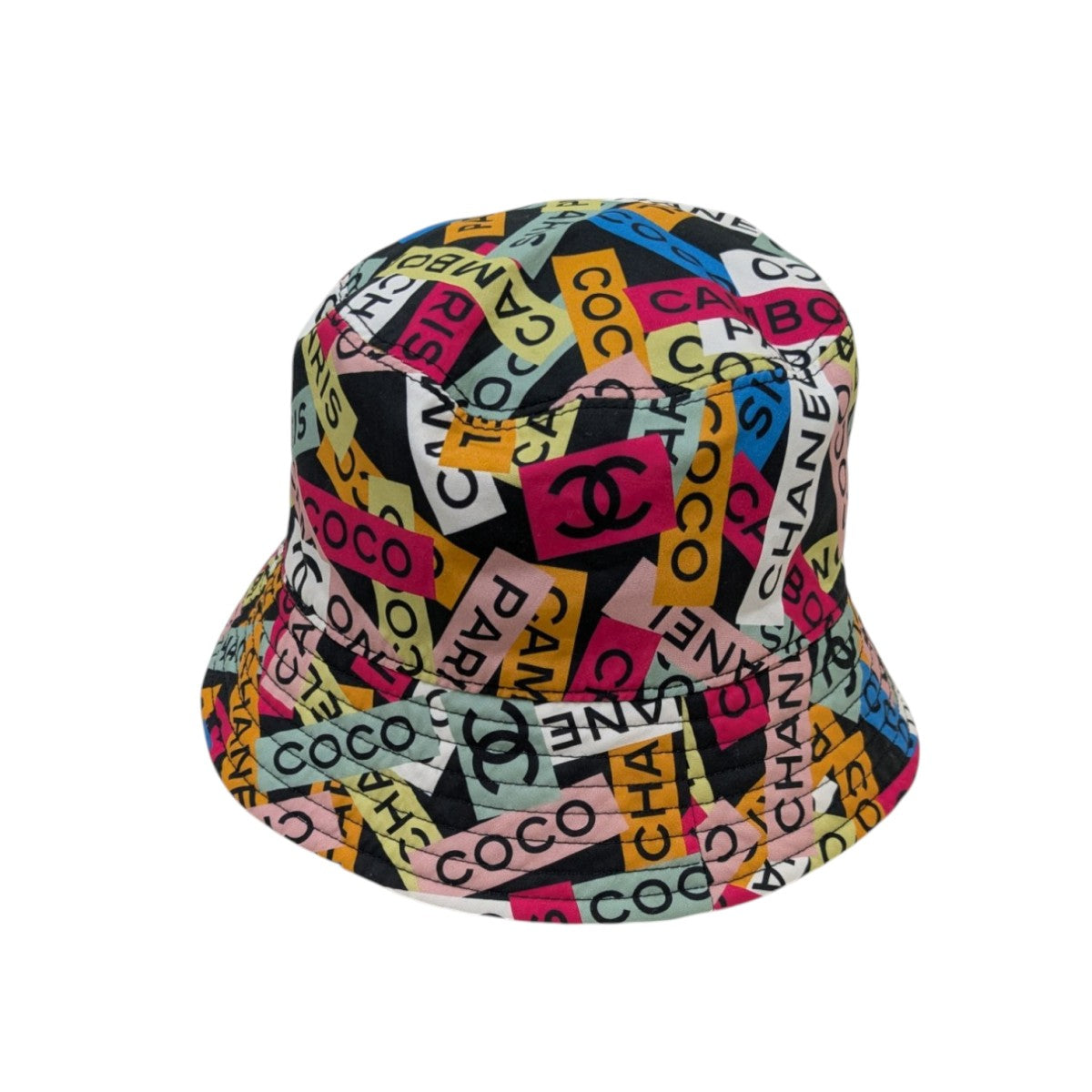 CHANEL(シャネル) リバーシブルバケットハット ブラック×マルチカラー