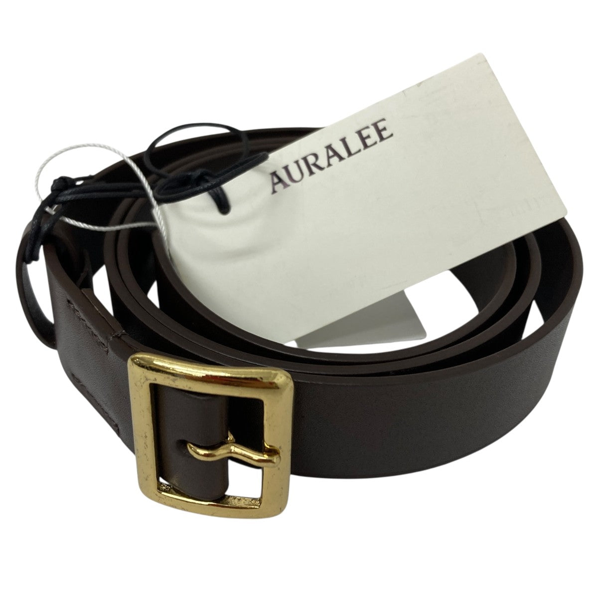 AURALEE(オーラリー) 24AWLEATHER SQUARE BUCKLE BELT レザーベルト
