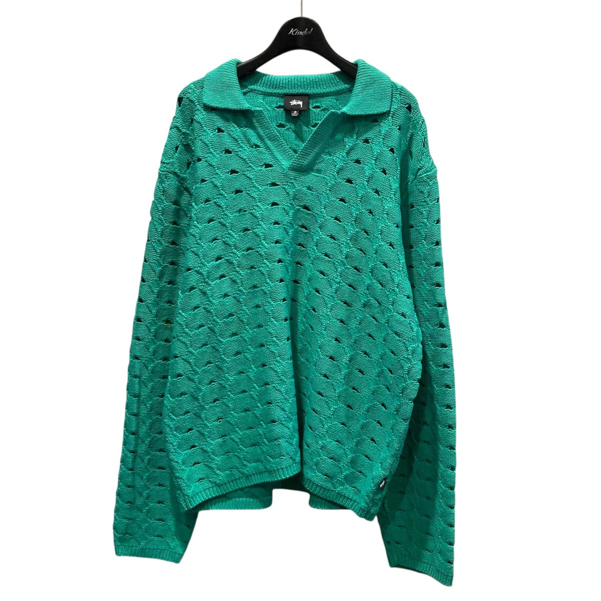 stussy(ステューシー) オープンカラーニット117235 117235 グリーン