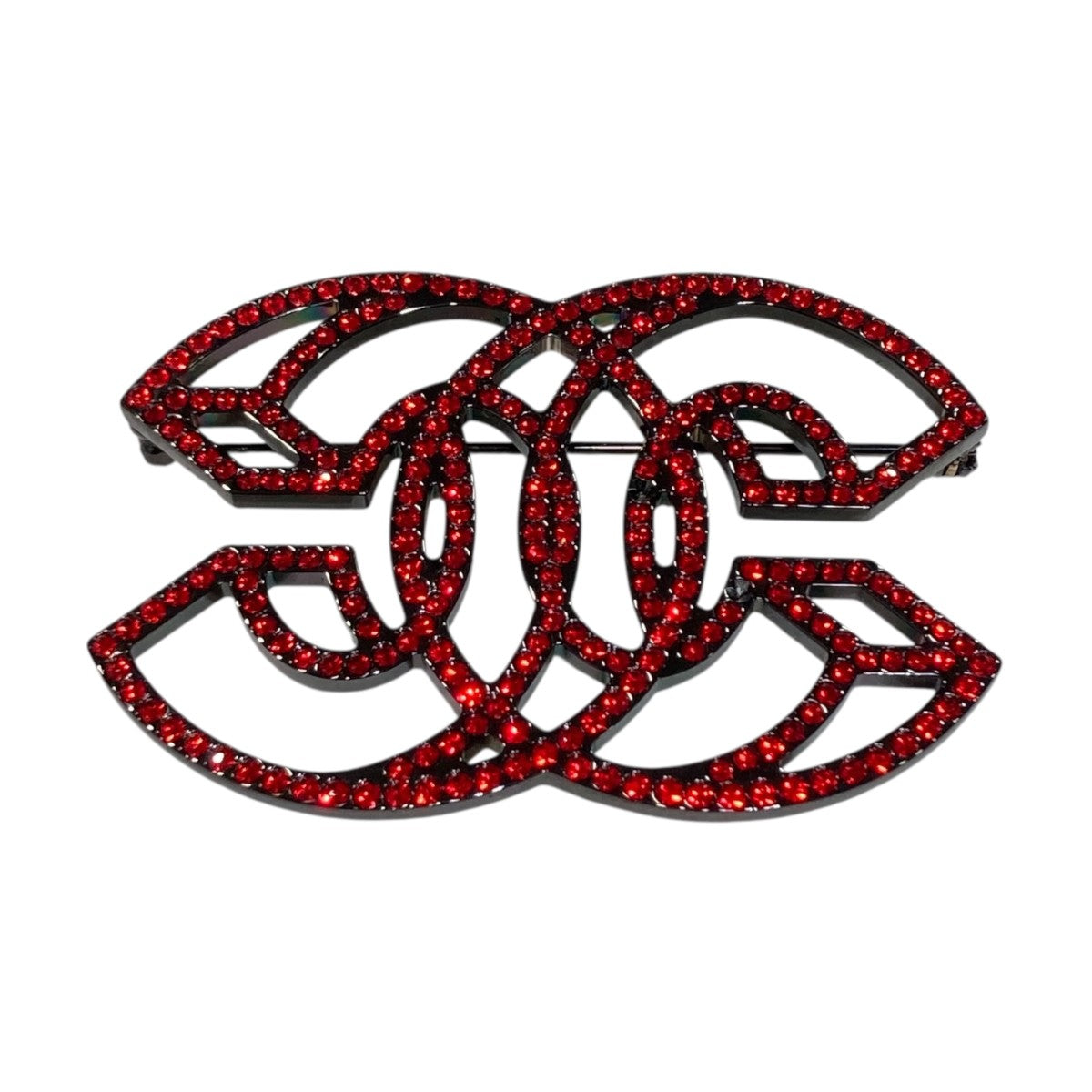 CHANEL(シャネル) ラインストーンココマークブローチB17S B17S レッド