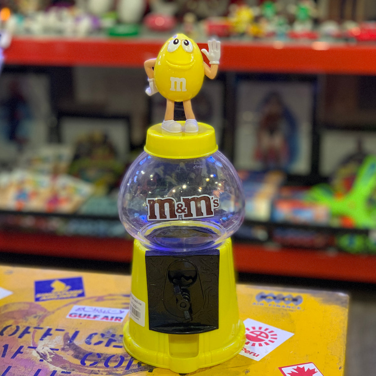 M &M's イエロー ディスペンサー ガムボールマシン ミニ フィギュア