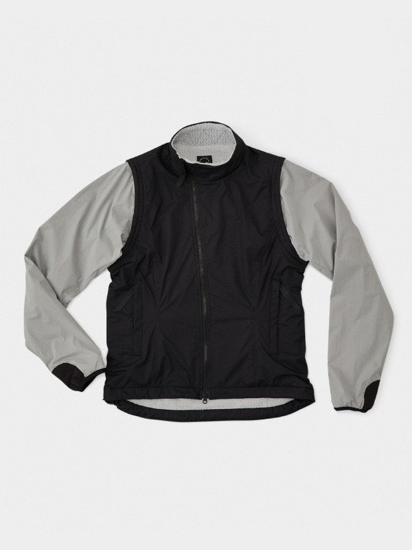 Women's Light Alpha Vest/Jacket #Black x Light Gray｜山と道 – moderate