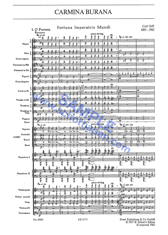 カルミナ・ブラーナ（スコア）／カール・オルフ／SW 2048 – ショット
