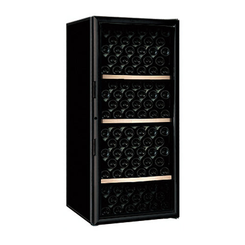 熟成保存タイプ単温度ワインセラー 棚3枚/ガラス扉 ブラック W680