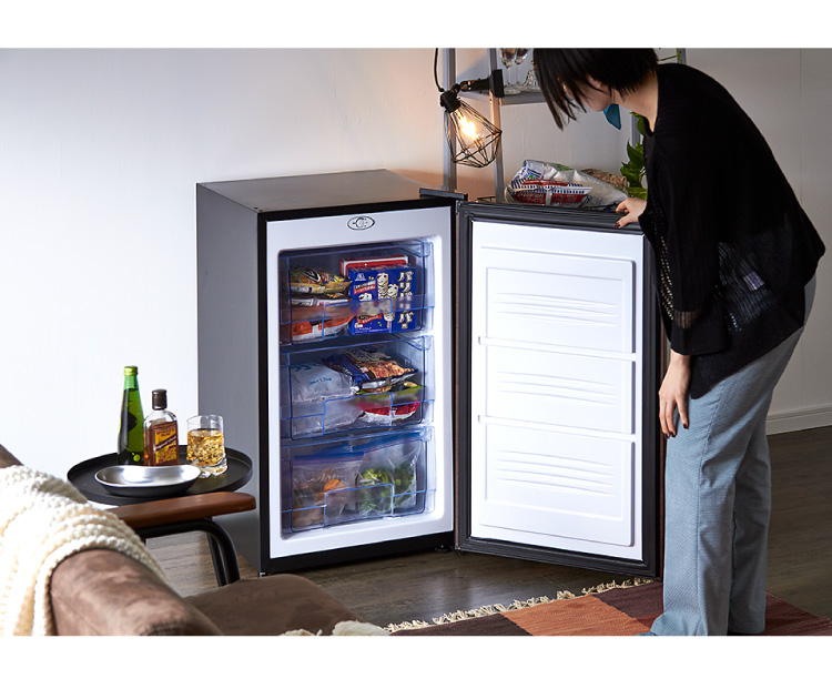 1ドア冷凍庫 88L SP-88LF1-WD ダークウッド | simplus シンプラス