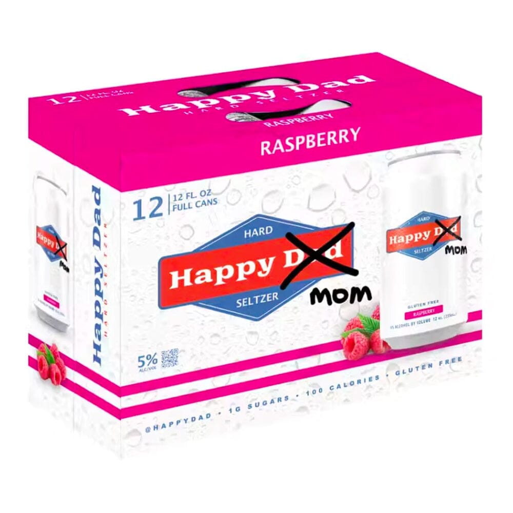 Happy Dad Mom Raspberry Hard Seltzer 12PK – Sip Whiskey