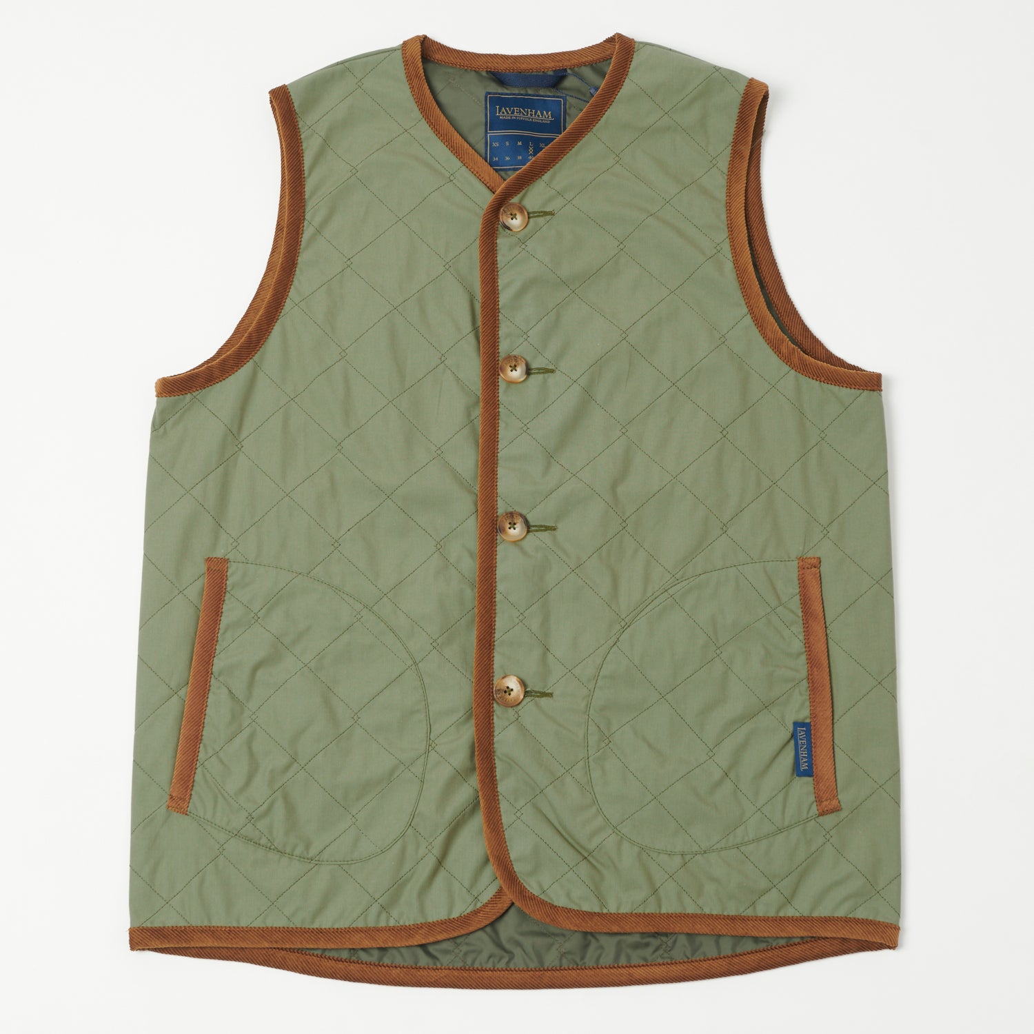 Lavenham Unwadded Gilet - Army Green – SON OF A STAG