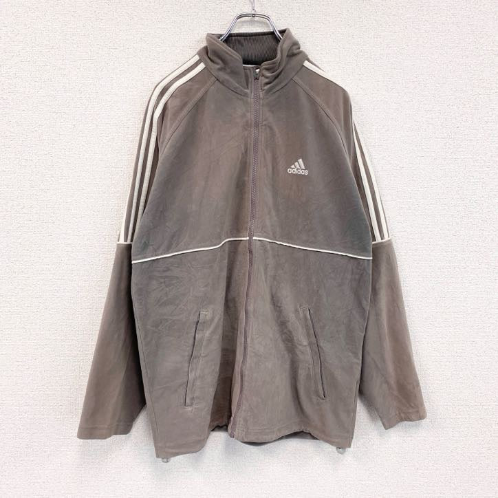 adidas アディダス ベロアトラックジャケット/ジャージ 灰色 グレー XL