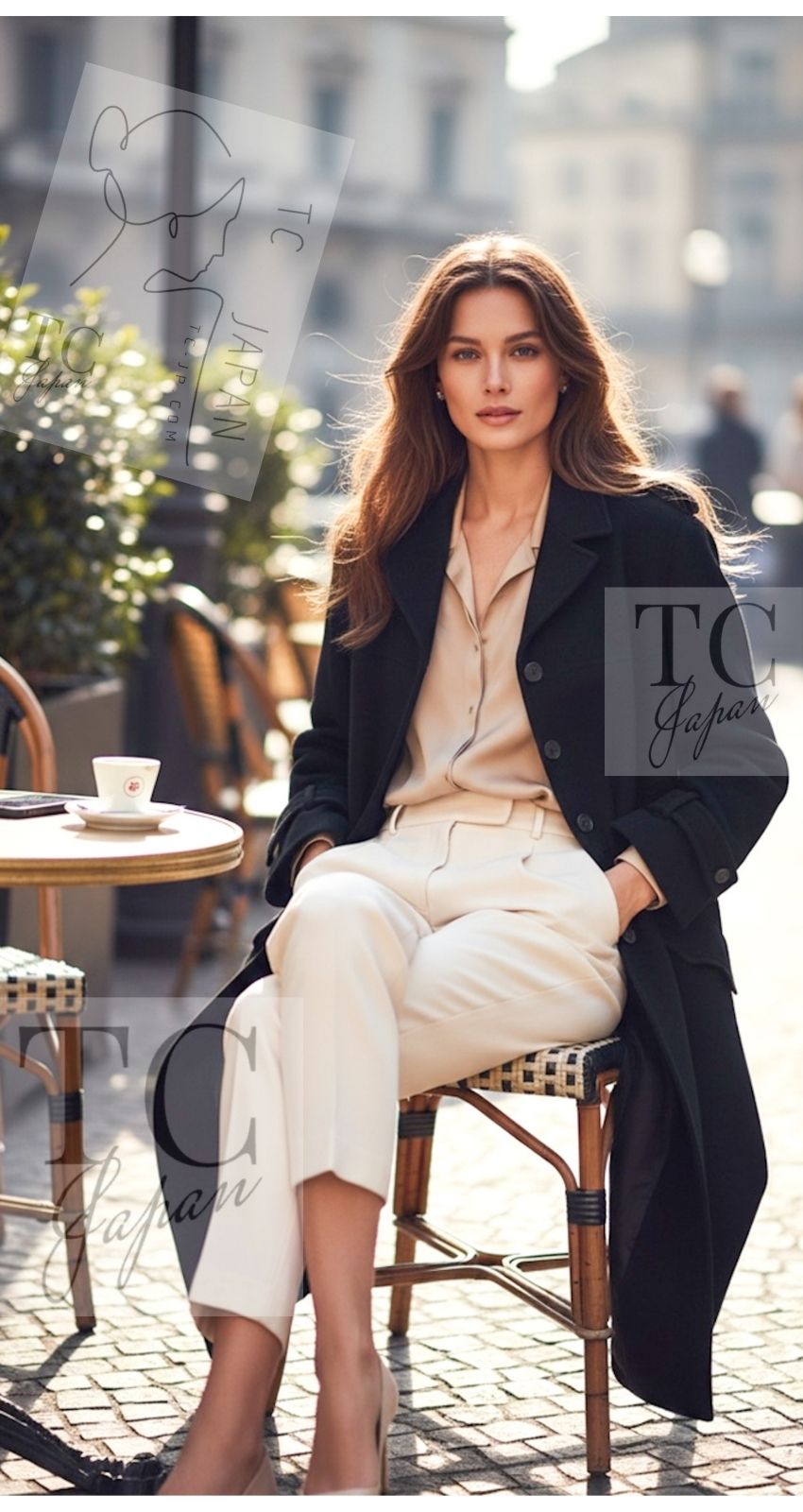 シャネル コート CHANEL ヴィンテージ ブラック カシミア ロング 05A