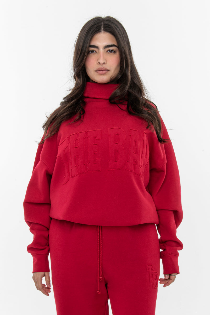 CHARLES HIGHEST NECK HERITAGE SWEATSHIRT RUBY – The Bar