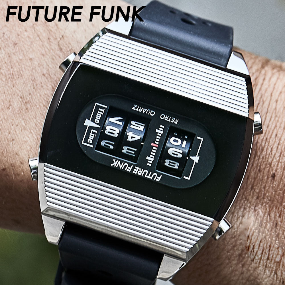 Mint Future Funk Watch Men's FF104-SV-RB Roller Digital Unisex