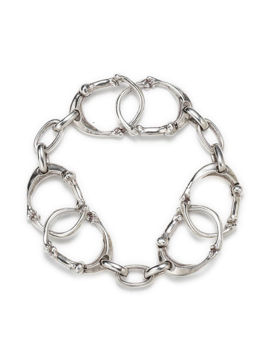 ボーンシェイプカラビナブレスレット. -S- - sspj.0021-silver