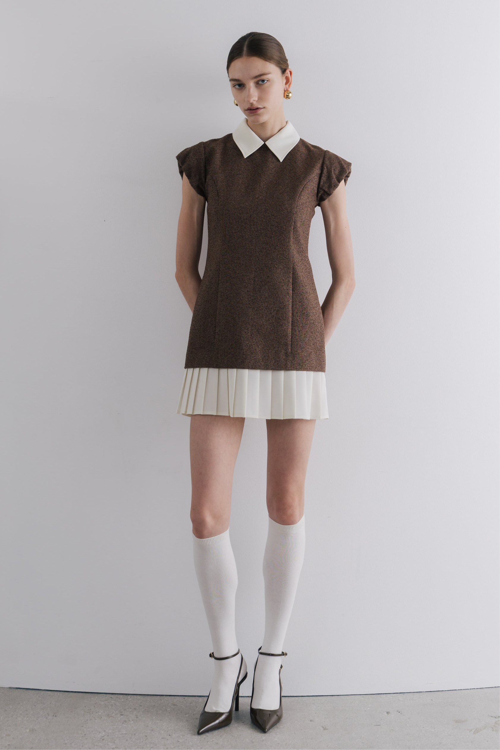 ワンピース the toe Leopold Tweed Dress S Leopold Tweed Dress – THE TOÉ