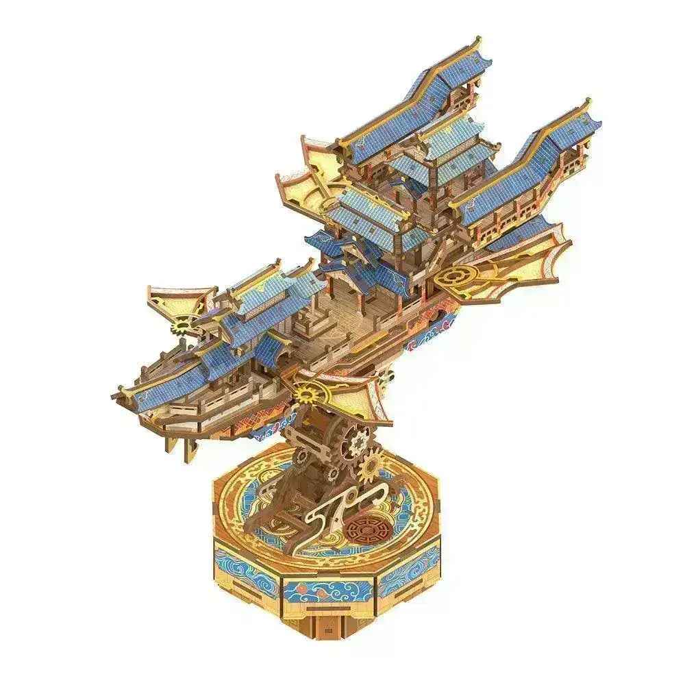 TONECHEER DIY 3D Puzzle Transmission Model Kit (Wind Voyager