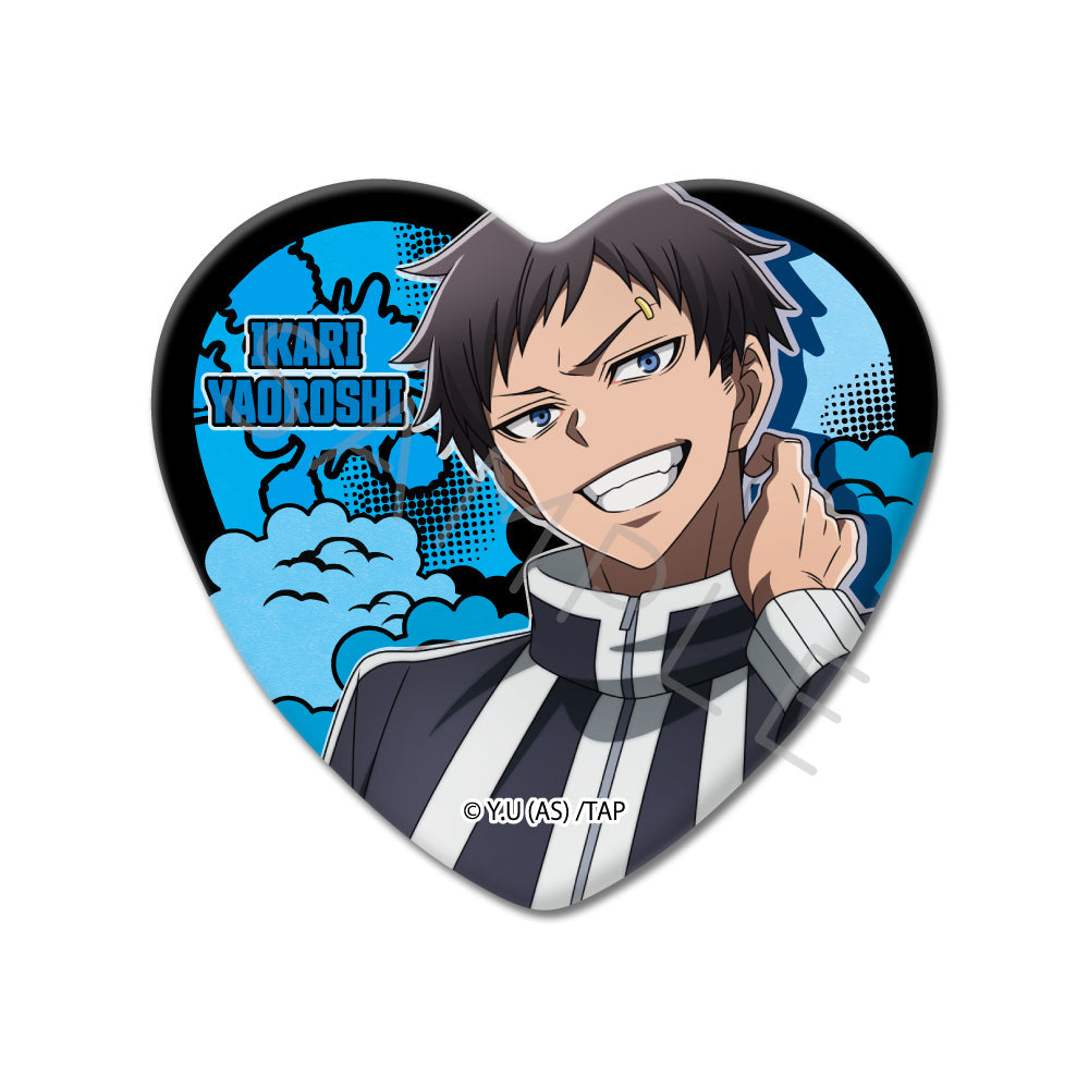 TVアニメ「桃源暗鬼」第1弾 ハート型缶バッジ YF (矢颪 碇)｜TVアニメ