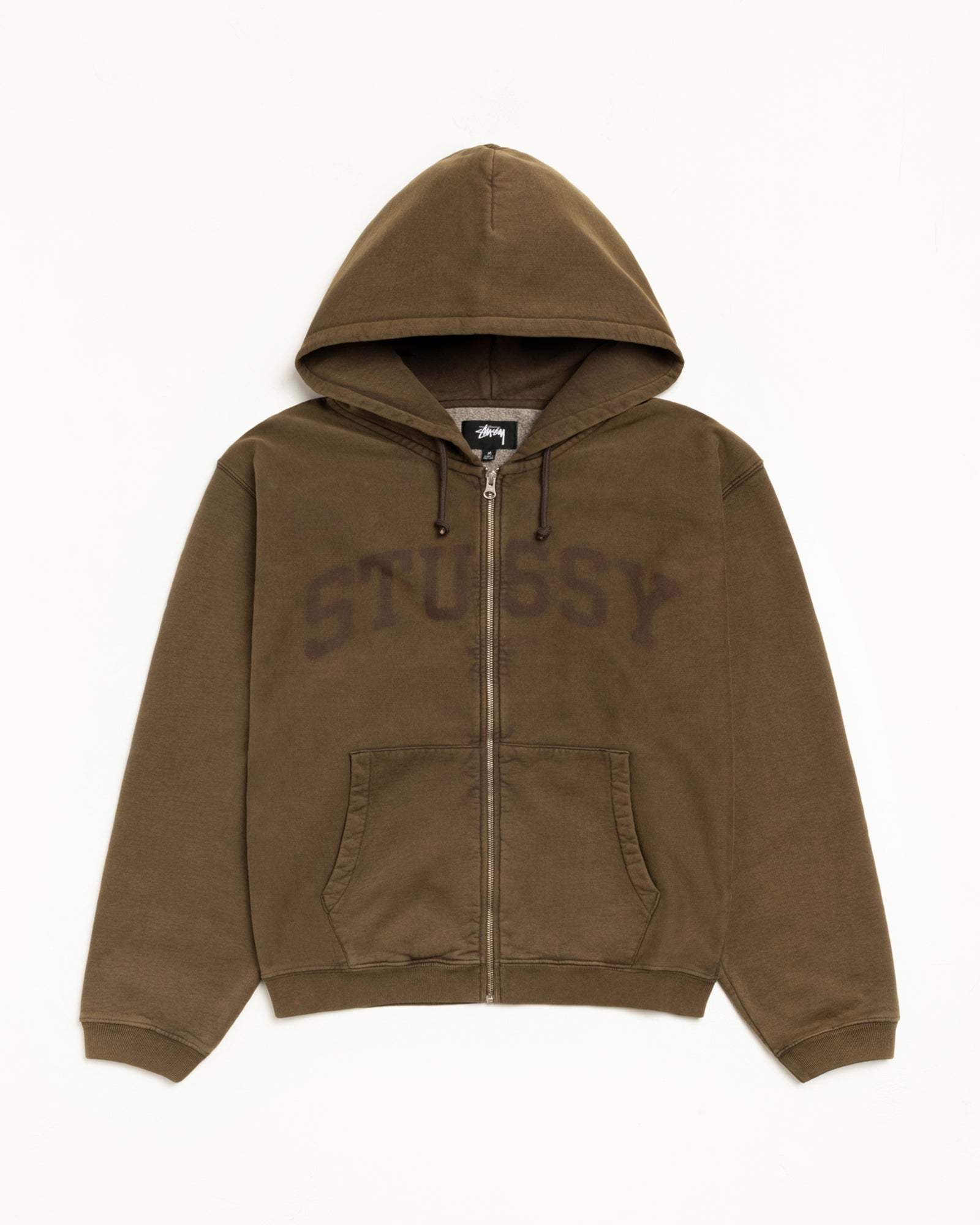 Zip Hoodie Faded Graphic – Olive | Sweats | Stüssy UK