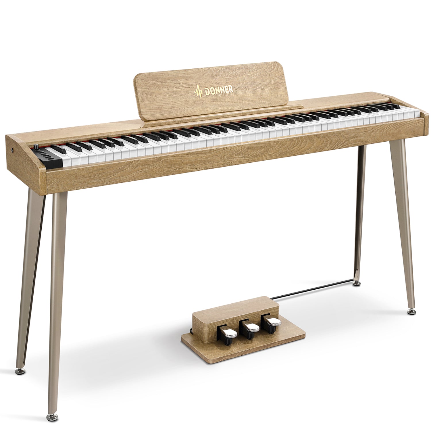 DDP-60 Wooden 88-Key Semi-Weighted Upright Digital Piano Donner