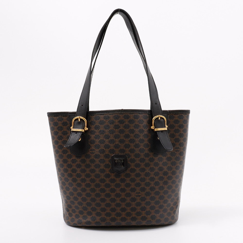 CELINE マカダム柄 トート ブラウン/黒 PVC Leather – VALTIQUE