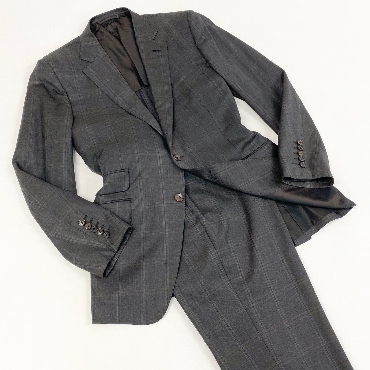 38d28 TOM FORD トムフォード シングルスーツ セットアップ チェック柄