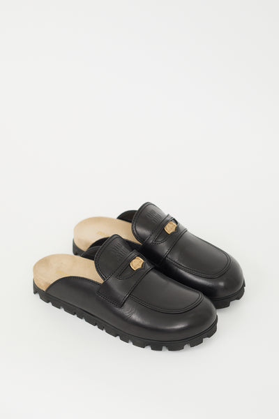 Miu Miu // Leather Embellished Penny Mule – VSP Consignment