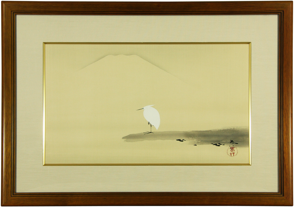 菱田 春草 「湖辺の白鷺」 Shunso Hishida - 創業36年 美術品販売