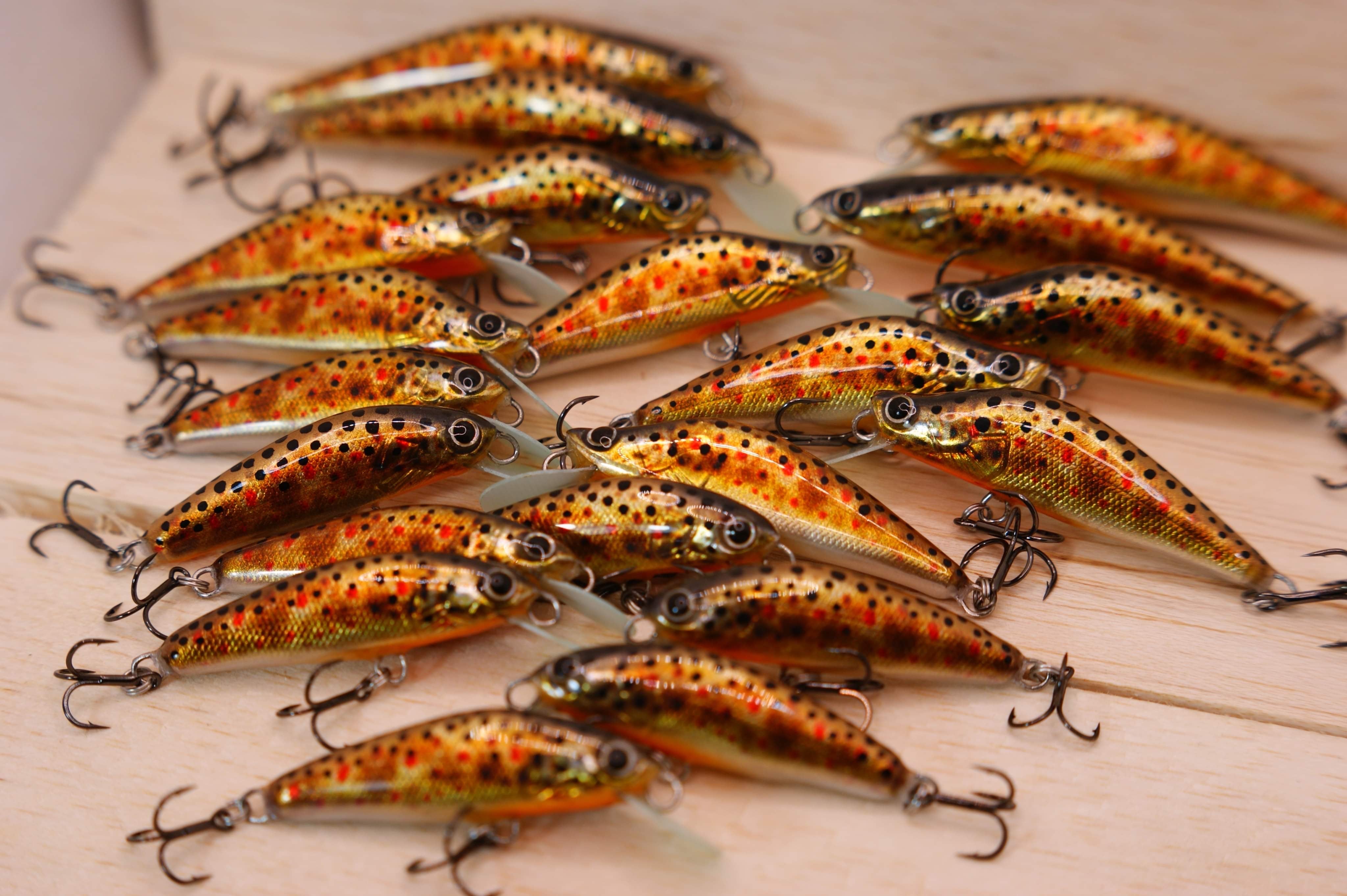 PAN Handmade Lures 45mm 4g Sinking - Brown Trout – Trophy Trout