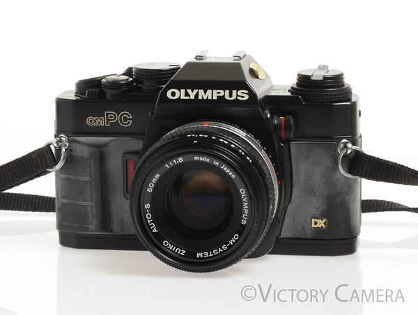 Olympus OM-PC OMPC Black 35mm Film Camera w/ Zuiko 50mm f1.8 Lens [EXC