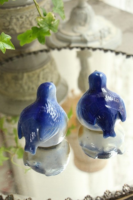 フランスアンティーク 青い鳥のソルト＆ペッパー」ココン・フワット