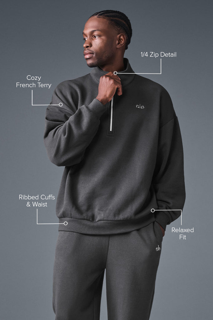 Accolade 1/4 Zip Pullover - Anthracite | ALO