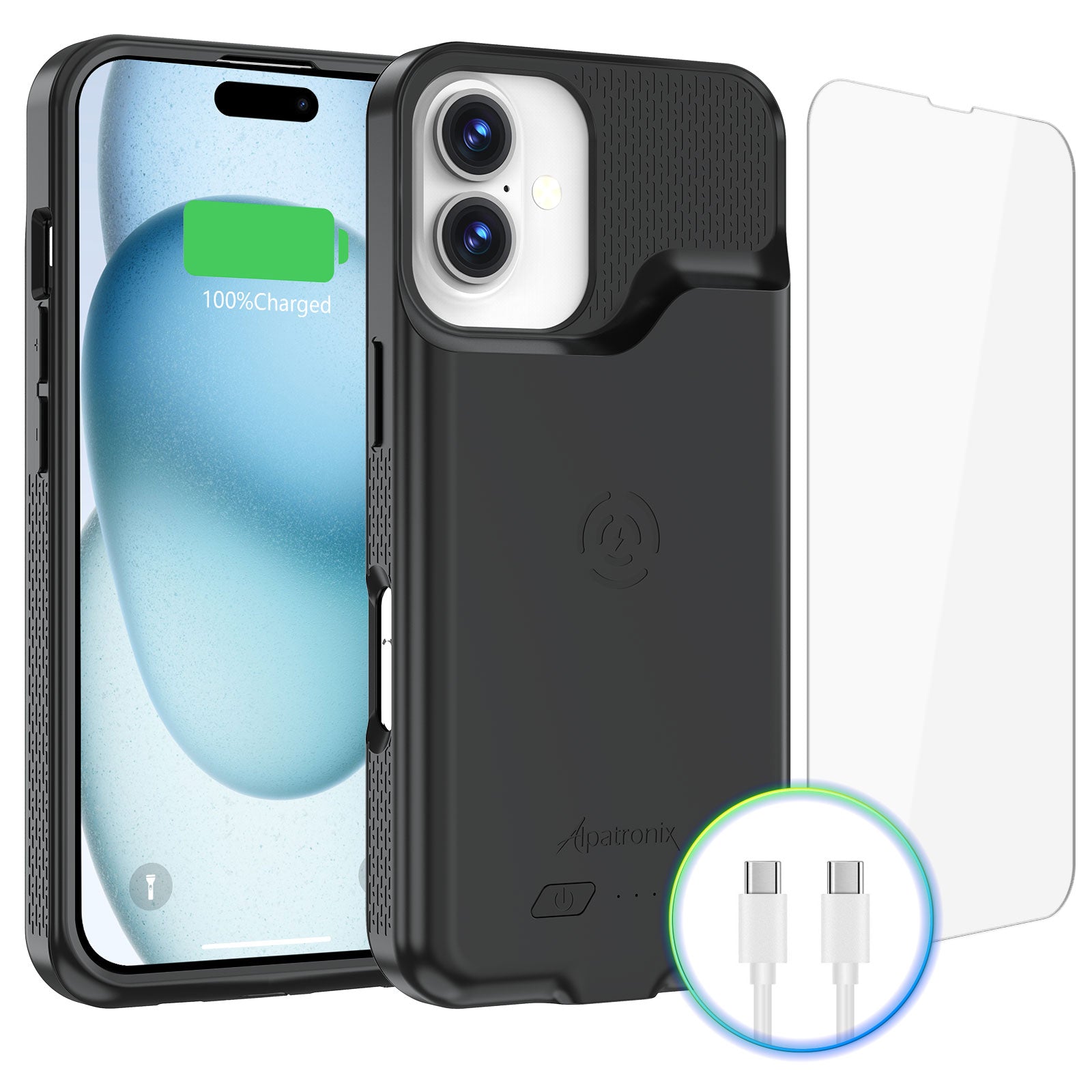 Battery Case for iPhone 16/16e with Wireless Charging (BX16