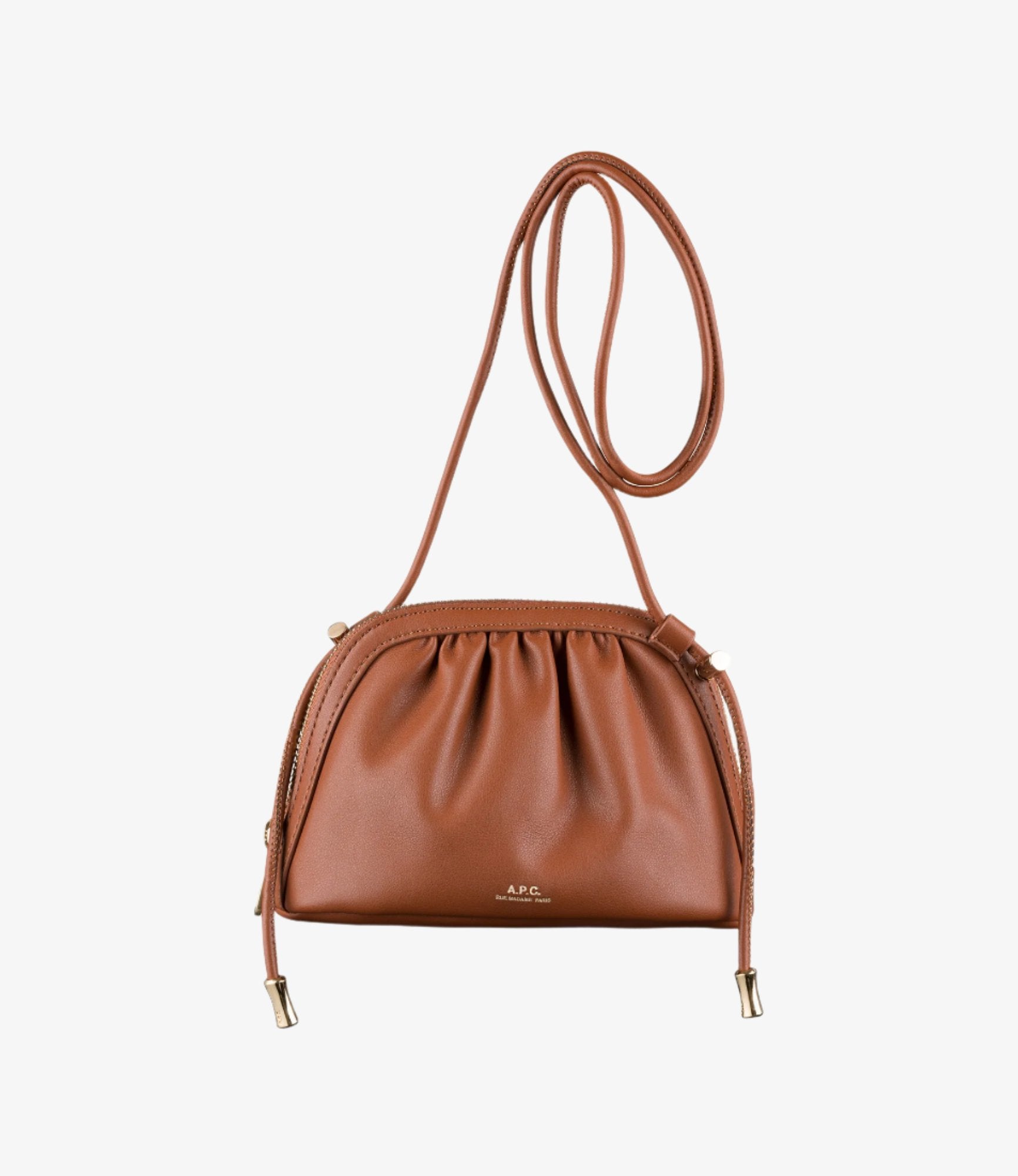 Ninon Small drawstring bag | Small drawstring bag in nut brown
