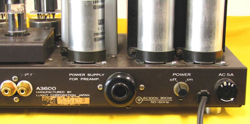 ラックスマン LUXMAN (LUXKIT) A3600 真空管パワーアンプ