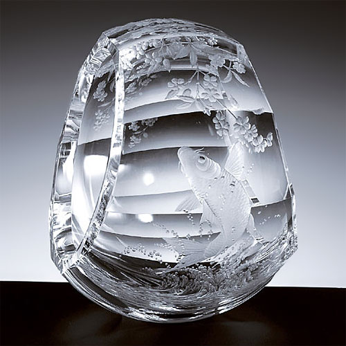 ボヘミアガラス - モーゼル 花瓶 - 伝統工芸 - 贈答ギフト記念品