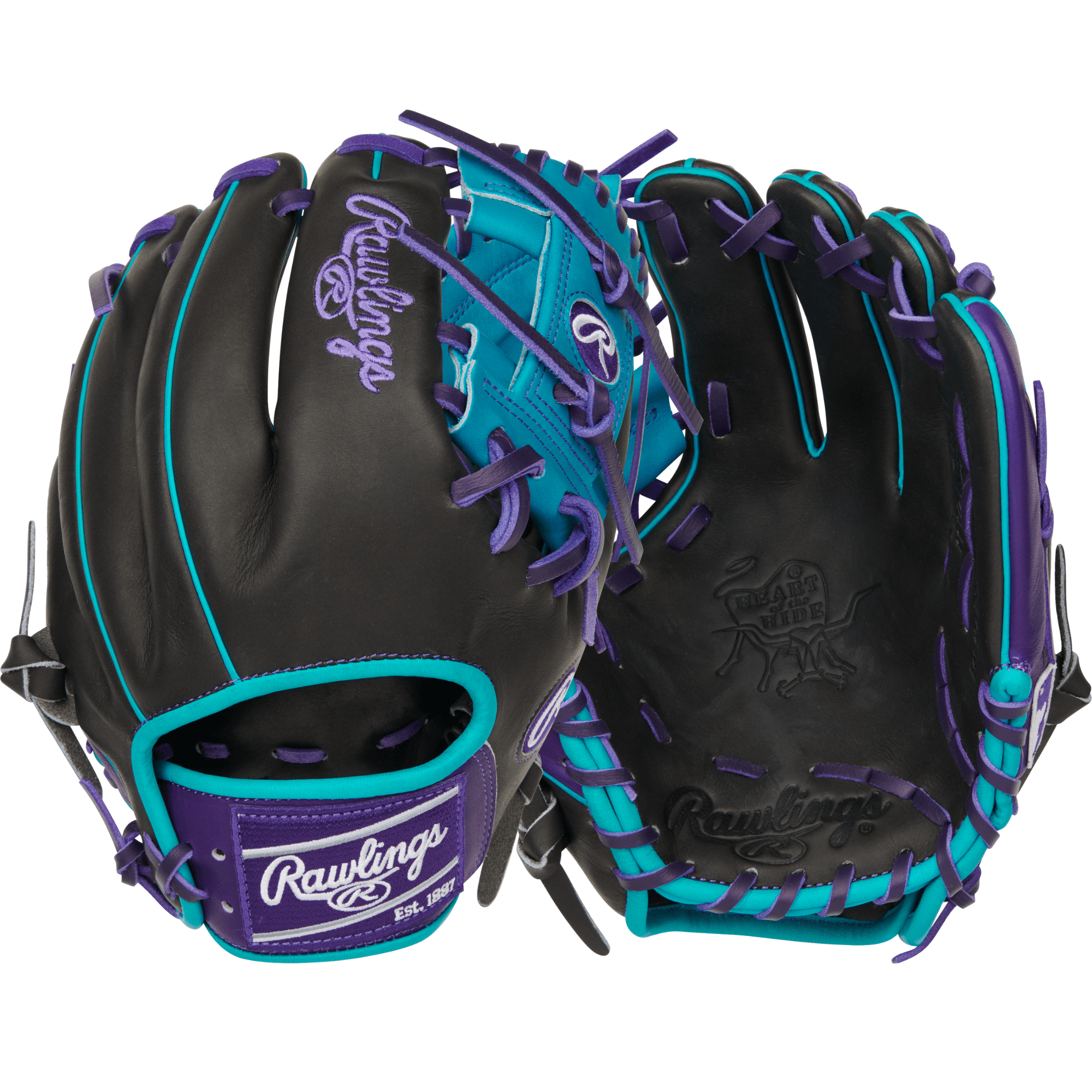 Rawlings ウィザード 軟式グローブ 黒/青/金 Rawlings ウィザード 軟式