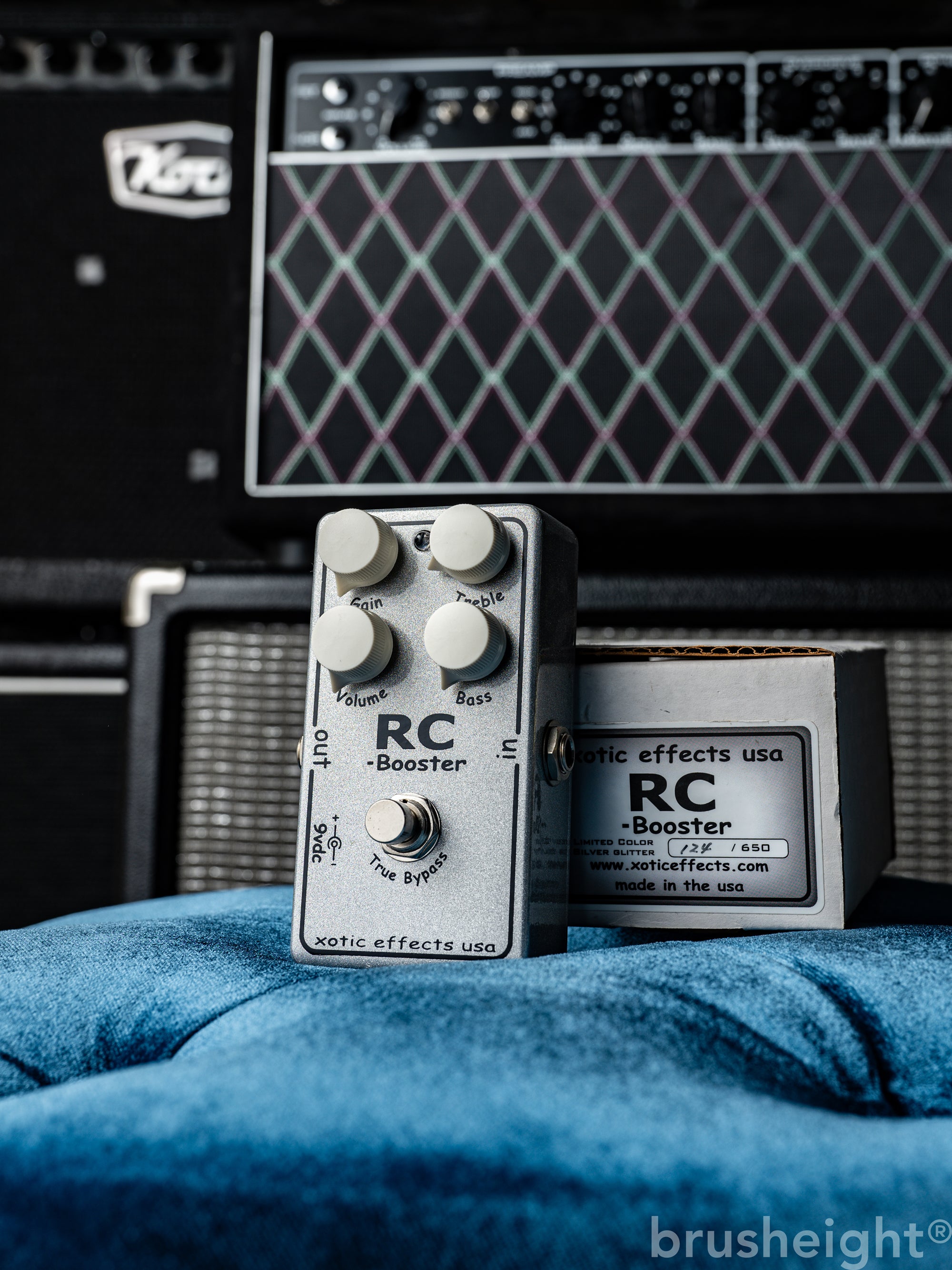 Xotic RC Booster Limited Color “Silver Gritter 124/650 – brusheight