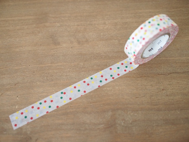 マスキングテープ：ドロップ・レッド（15m1巻） - dailycasket.com