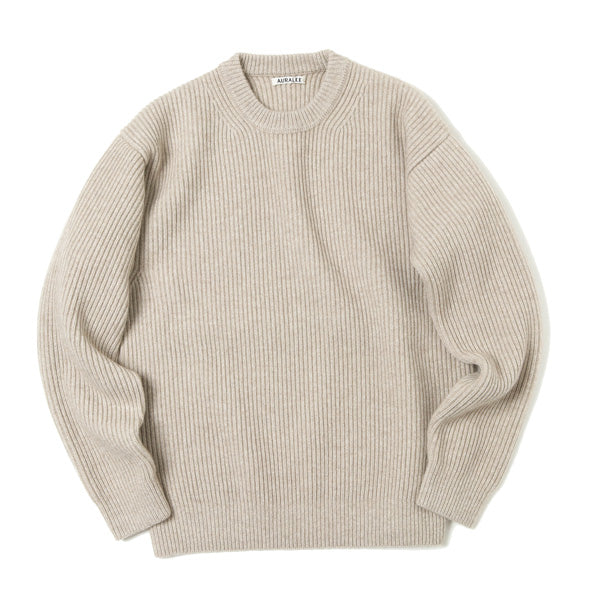 CASHMERE WOOL RIB KNIT BIG P/O (A9AP01CW) | AURALEE / トップス