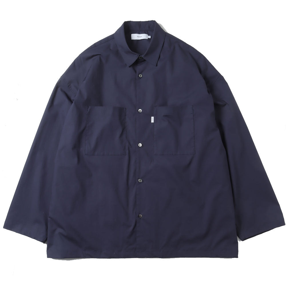 Graphpaper) Stretch Typewriter L/S Oversized Box Shirt (GM231